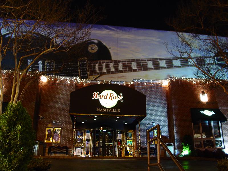 Nashville Hard Rock decorated for Christmas