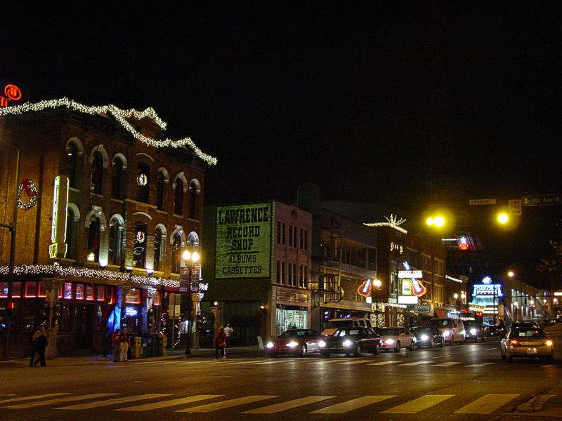 Nashville Lower Broad in the Christmas Spirit