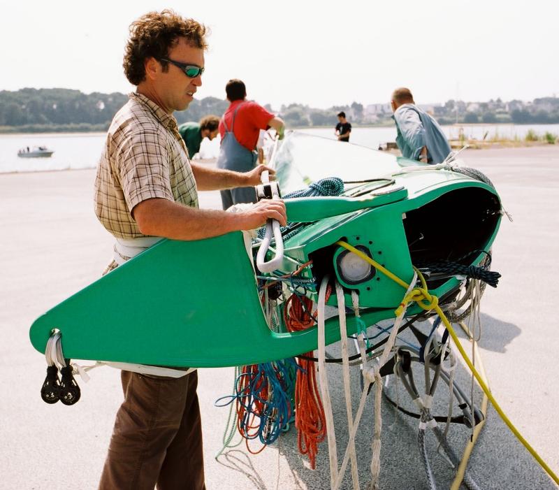 Mise à l'eau du trimaran Groupama 2
