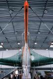 Le trimaran Groupama 2 en cours de finition à Lorient