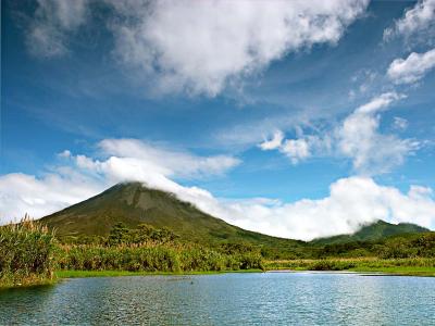 From Lake Arenal, Extinct Chato volcano on right