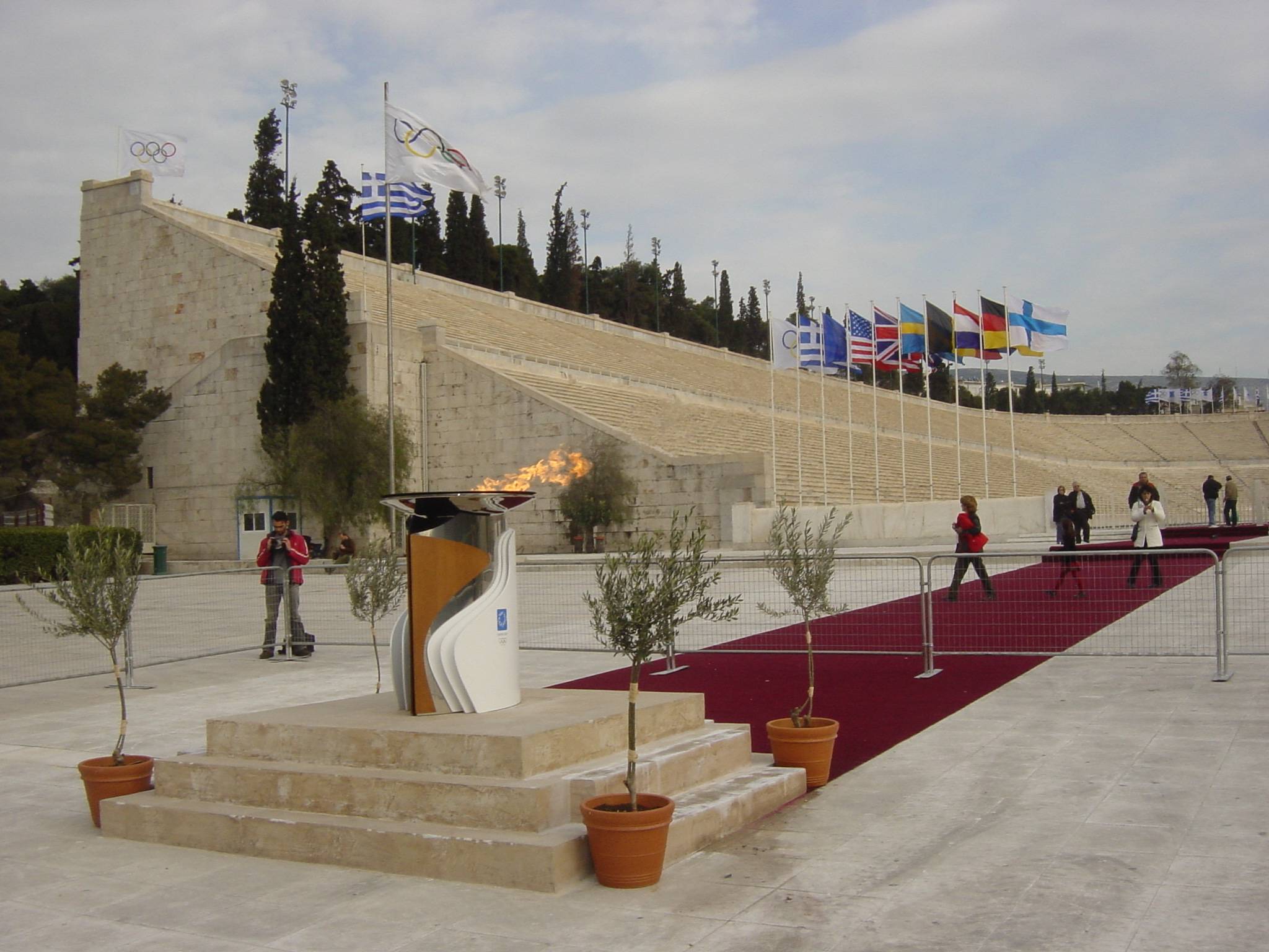Olympic fire in Athens, Greece