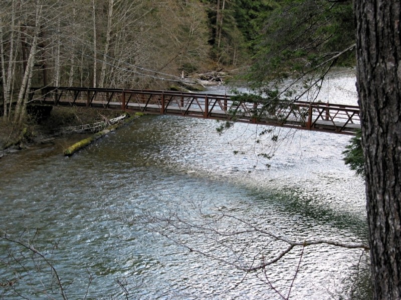 Trail Bridge before it was Washed Away in Oct. 03