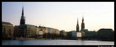 View of the Hamburg city center