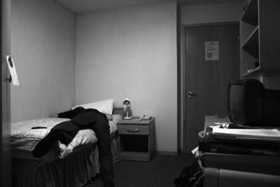 exhausted at my room