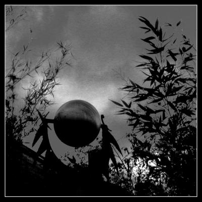 Sphere and Fractals (grayscale)