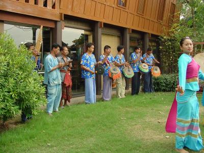 Musicians accompanying Thai dancers