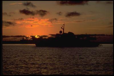 Sunset Aldabra Lagoon