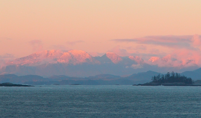 False Egg Island and distant mountains