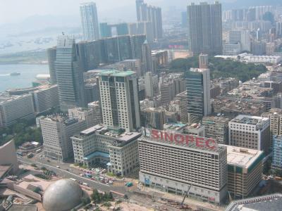 aerial view of kowloon