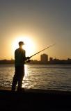 Fishing enthusiast aglow...