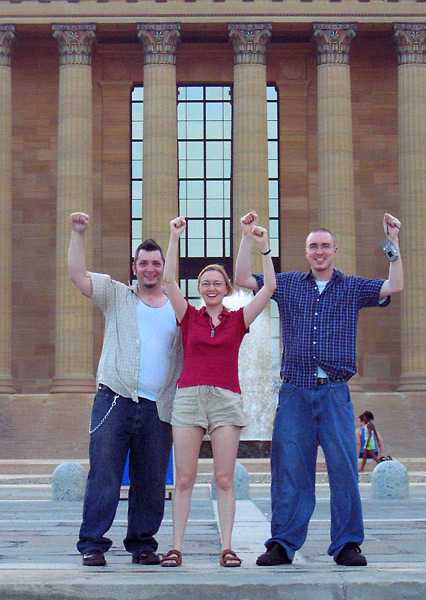 Making Rocky Pose At The Art Museum