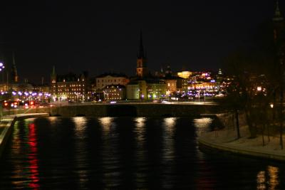 Old town at night