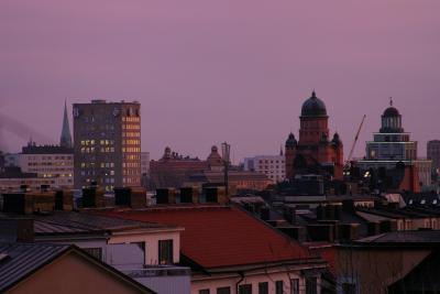 City skyline in dawn