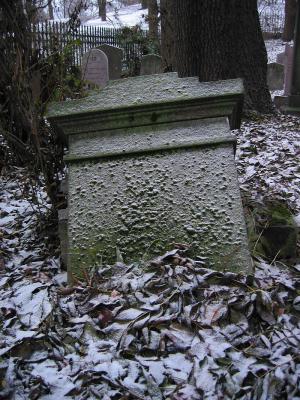 Frosty stone in old jewish cemetery, Kungsholmen
