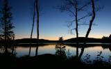 Sunset lake w silhouettes
