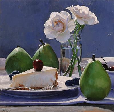 24 Cheesecake and Pears 12 x 12