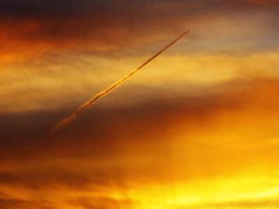 Sunset Contrail by Gordon W