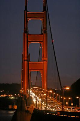 GG bridge at night