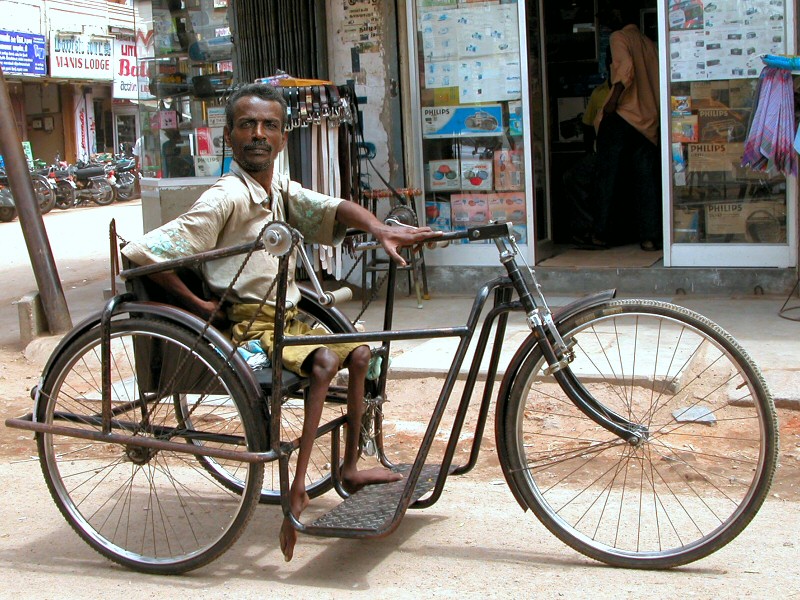 Selvam proud of his new tricycle