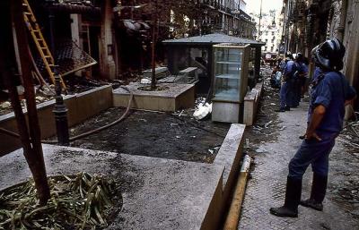 The great fire in Lisbon, Portugal 1988