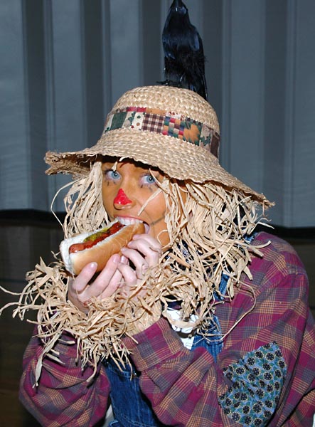 Didnt know scarecrows liked hotdogs!