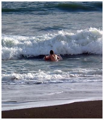 Steve in the surf