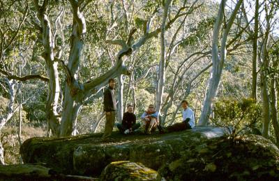 af Angus, Sarah, Andrew And Ralph On Rock, Cotter Gap.JPG