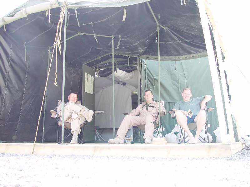 The hooch, or a tent away from home