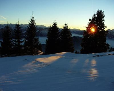 Winterabend auf der Rigi