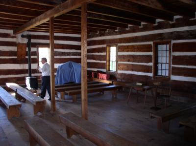Picture from inside Blooming Grove Dunkard Church & Meeting House