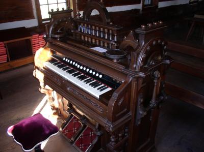 Organ inside Blooming Grove Dunkard Church & Meeting House (CD of music from this organ available from the Historical Society)