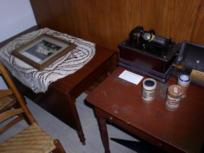Picture from inside Blooming Grove Historical Society Museum and Dunkard Meeting House