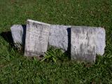 Headstones of some Kiess relatives in the Dunkard graveyard
