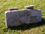 Headstones of some Kiess relatives in the Dunkard graveyard