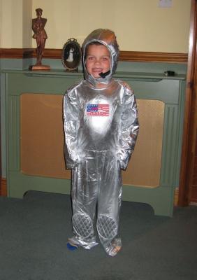 Oliver in space suit, April 2003