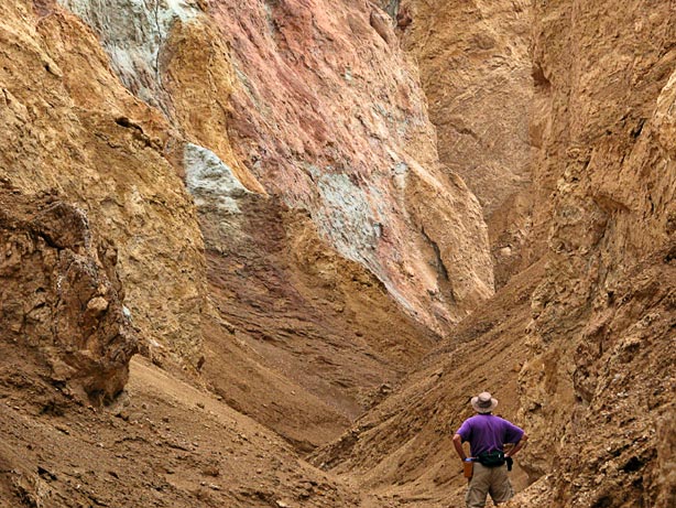 Hiking a canyon