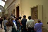 mona lisa gallery and admirers