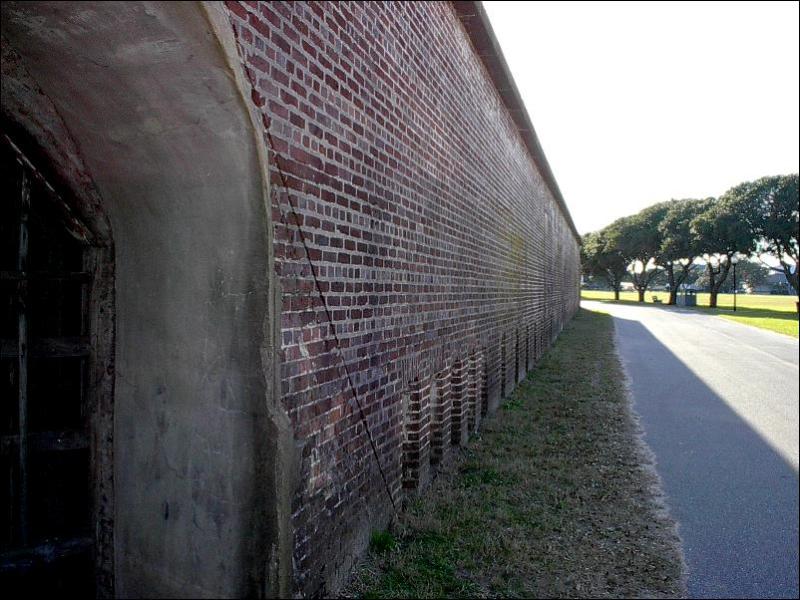 Wall right of entrance