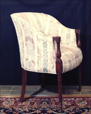 17. upholstered side chair, 33h x 24d x 23.5w
