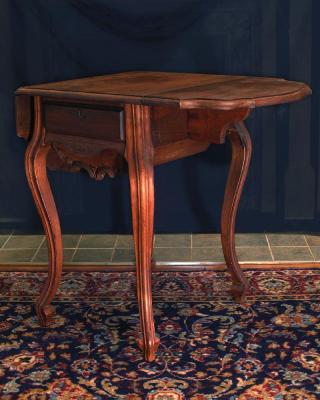 20. solid walnut high table, 28.5h x 21.25d x 18.5w