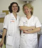 Deborah  and Claire in Cochin Hospital