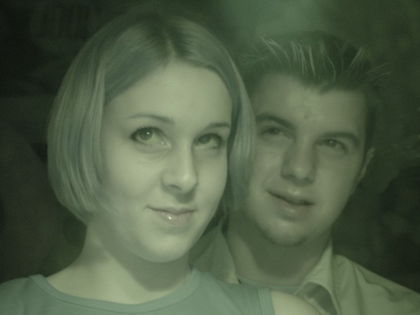 <b>Infrared reflection of Jon and I*</b><br><font size=2>by Chelsea