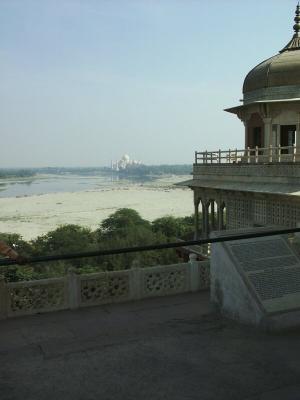 Agra, Fort - View on Taj Mahal