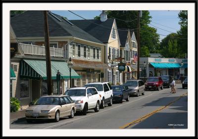 The main avenue in the village of Kennebunkport, Maine.