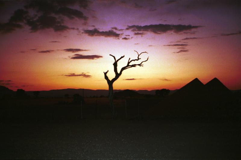 Sunset in the desert Sossuvlei camp