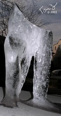 Ice Sculpture from the Furnace
