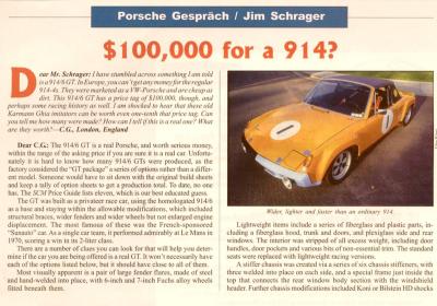 100k 914-6 GT - Part 01 of the article...