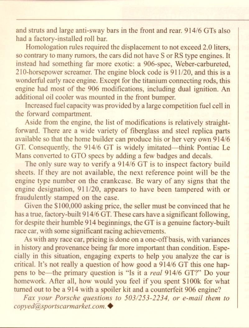 100k 914-6 GT - Part 02 of the article...
