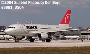 Northwest Airlines A319-114 N371NB airline aviation stock photo #8881